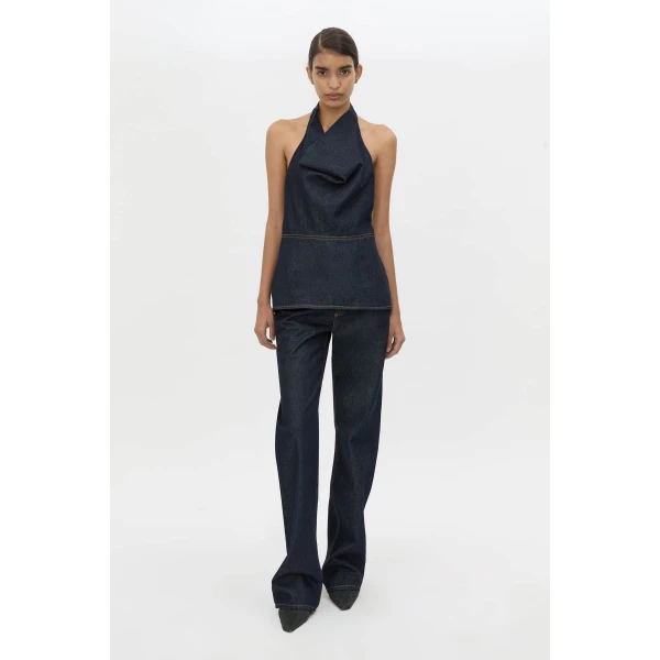 Camilla and Marc Aubrey Denim Top in Indigo, view 2 | Sleeveless | Luxury Shoes 