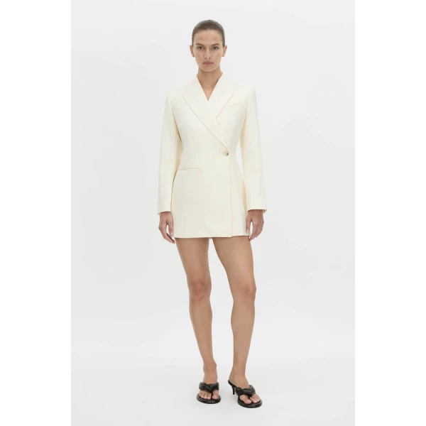 Camilla and Marc Chase Blazer Dress in Cream, view 4 | Mini Dresses | Luxury Shoes 