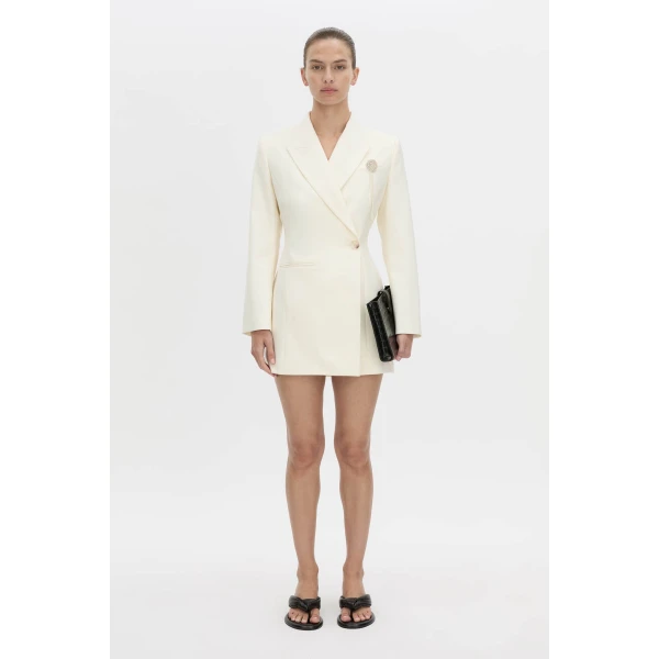 Camilla and Marc Chase Blazer Dress in Cream, view 5 | Mini Dresses | Luxury Shoes 