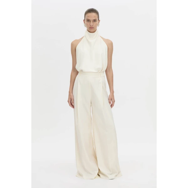 Camilla and Marc Chase Wide Leg Pant in Cream, view 2 | Wide leg pants | Luxury Shoes 
