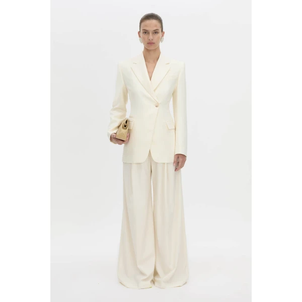Camilla and Marc Chase Wide Leg Pant in Cream, view 4 | Wide leg pants | Luxury Shoes 