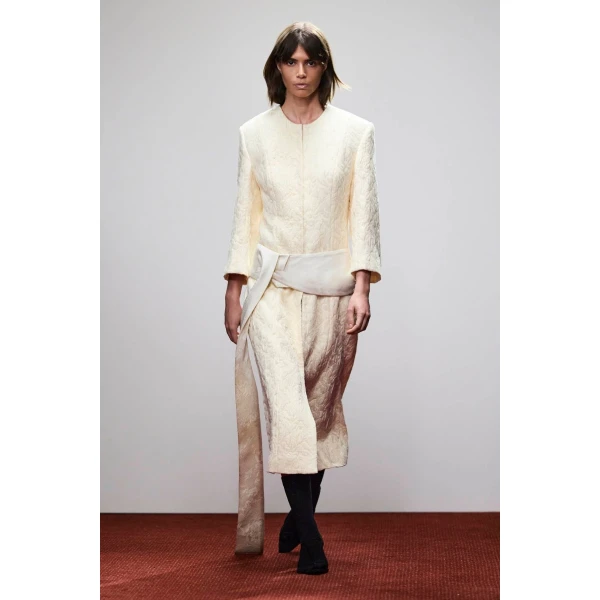Camilla and Marc Gracia Coat in Cream, view 4 | Coats | Luxury Shoes 