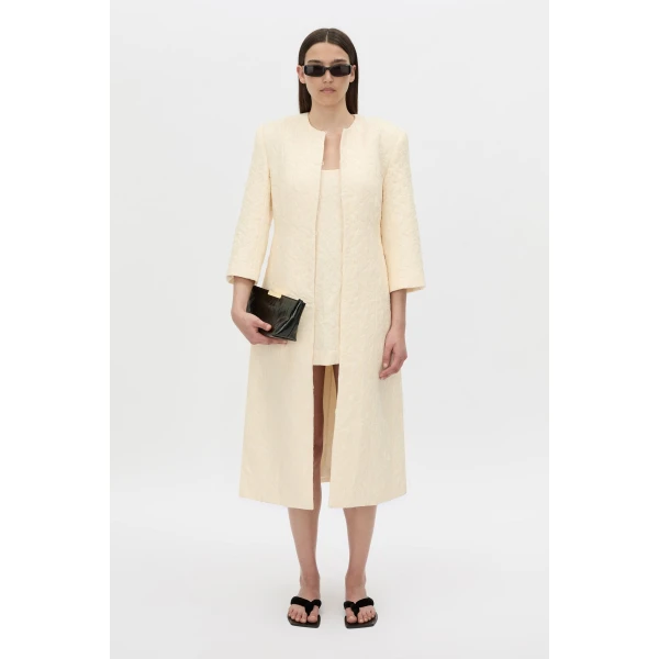 Camilla and Marc Gracia Coat in Cream, view 5 | Coats | Luxury Shoes 