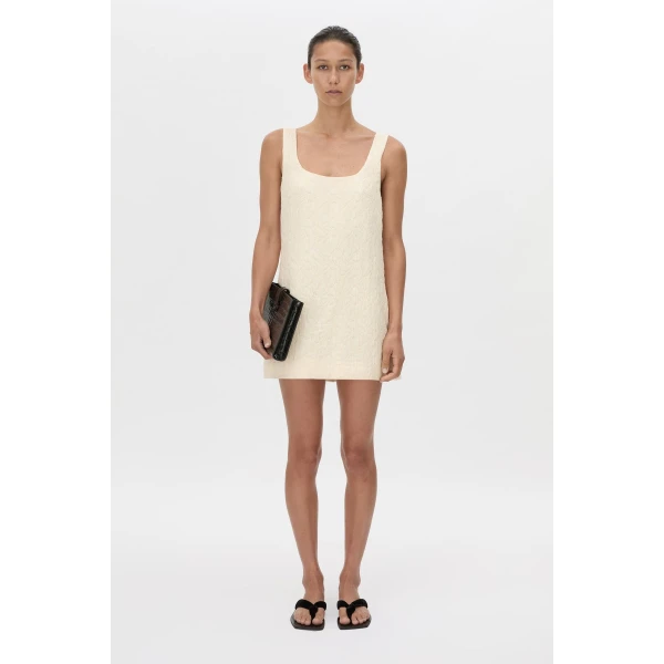 Camilla and Marc Gracia Mini Dress in Cream, view 2 | Mini Dresses | Luxury Shoes 