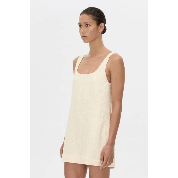 Camilla and Marc Gracia Mini Dress in Cream, view 3 | Mini Dresses | Luxury Shoes 