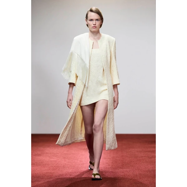 Camilla and Marc Gracia Mini Dress in Cream, view 4 | Mini Dresses | Luxury Shoes 
