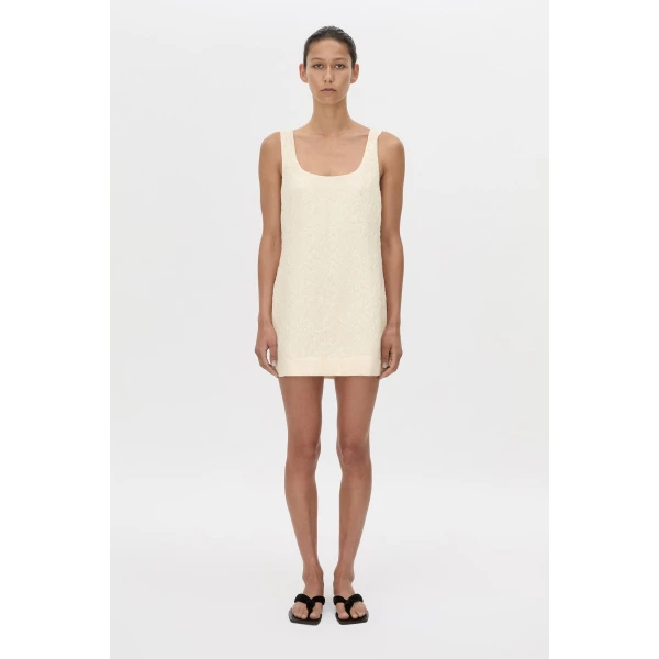 Camilla and Marc Gracia Mini Dress in Cream, view 6 | Mini Dresses | Luxury Shoes 