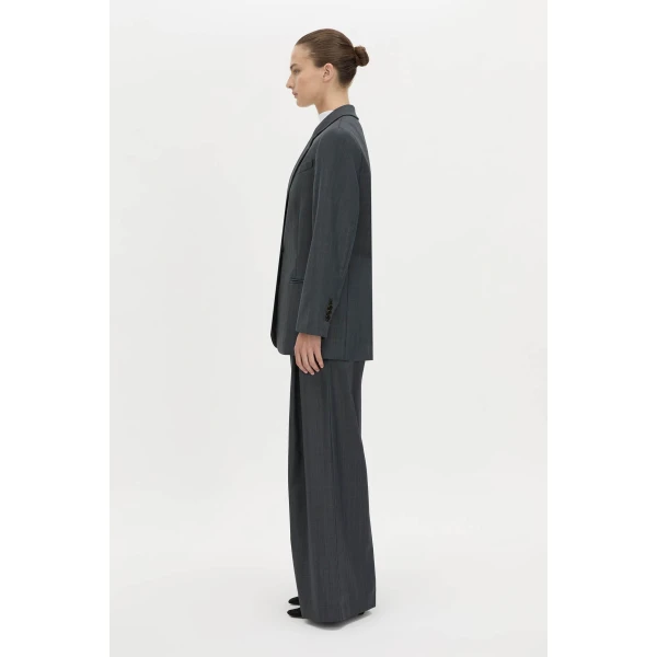 Camilla and Marc Ivar Blazer in Navy Chocolate Check, view 5 | Blazers | Luxury Shoes 
