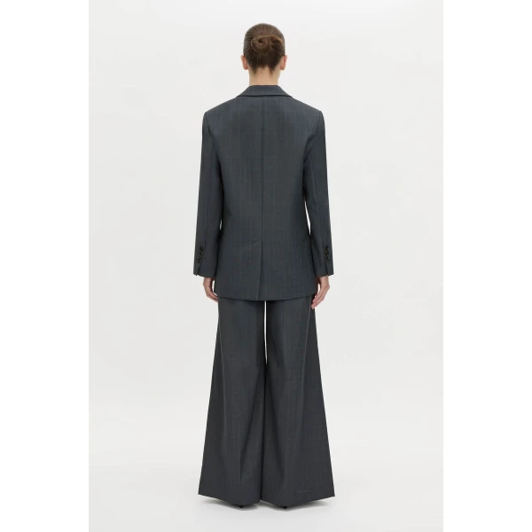 Camilla and Marc Ivar Blazer in Navy Chocolate Check, view 6 | Blazers | Luxury Shoes 