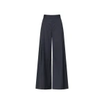 Camilla and Marc Ivar Pant in Navy Chocolate Check | Wide leg pants | Luxury Shoes 