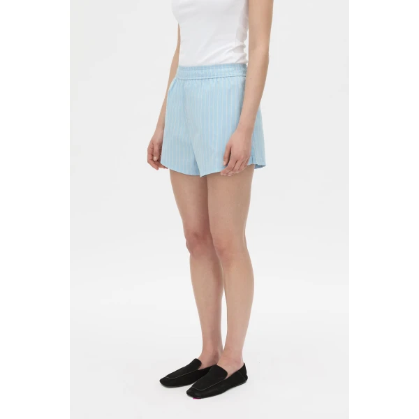 Camilla and Marc Jenie Stripe Short in Baby Blue Stripe, view 3 | Shorts | Luxury Shoes 