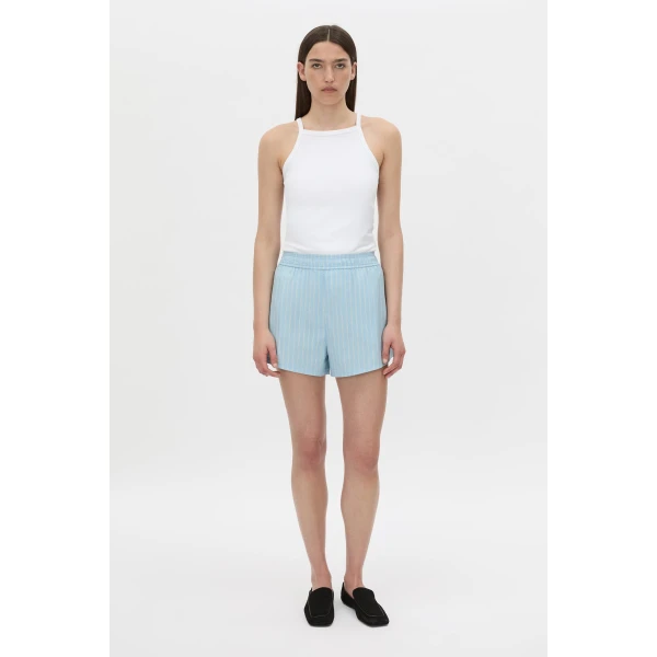 Camilla and Marc Jenie Stripe Short in Baby Blue Stripe, view 5 | Shorts | Luxury Shoes 