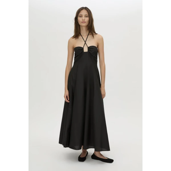 Camilla and Marc Lira Midi Dress in Black, view 2 | Midi Dresses | Luxury Shoes 