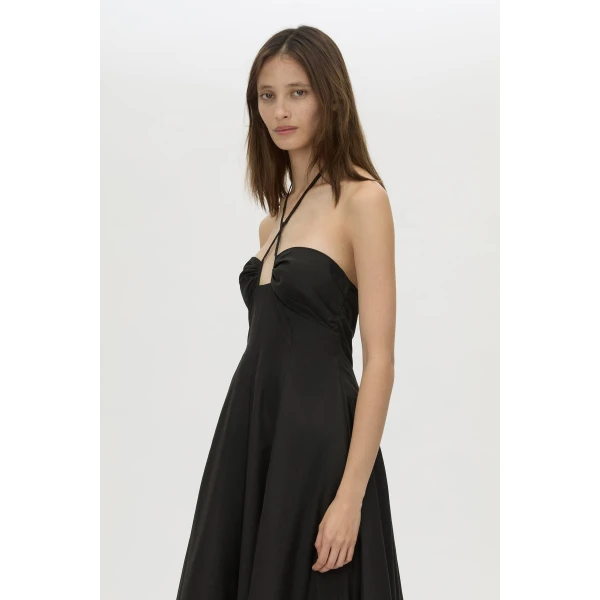 Camilla and Marc Lira Midi Dress in Black, view 3 | Midi Dresses | Luxury Shoes 