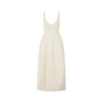 Camilla and Marc Mala Midi Dress in Cream | Midi Dresses | Luxury Shoes 