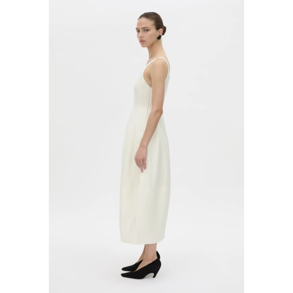 Camilla and Marc Mala Midi Dress in Cream, view 5 | Midi Dresses | Luxury Shoes 