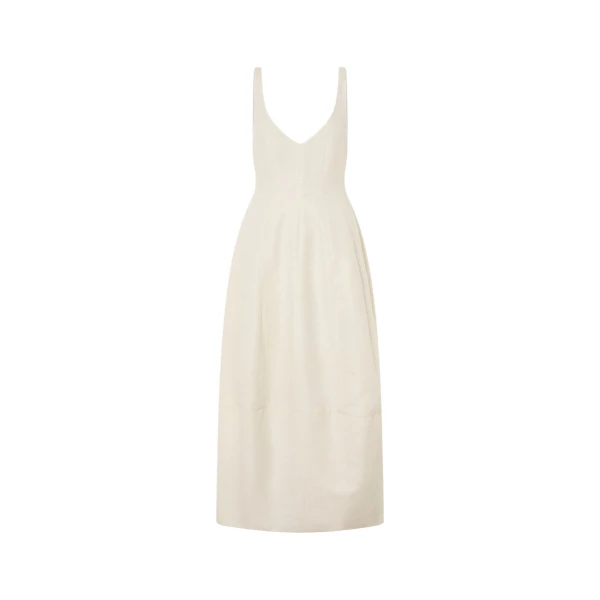 Camilla and Marc Mala Midi Dress in Cream | Midi Dresses | Luxury Shoes 