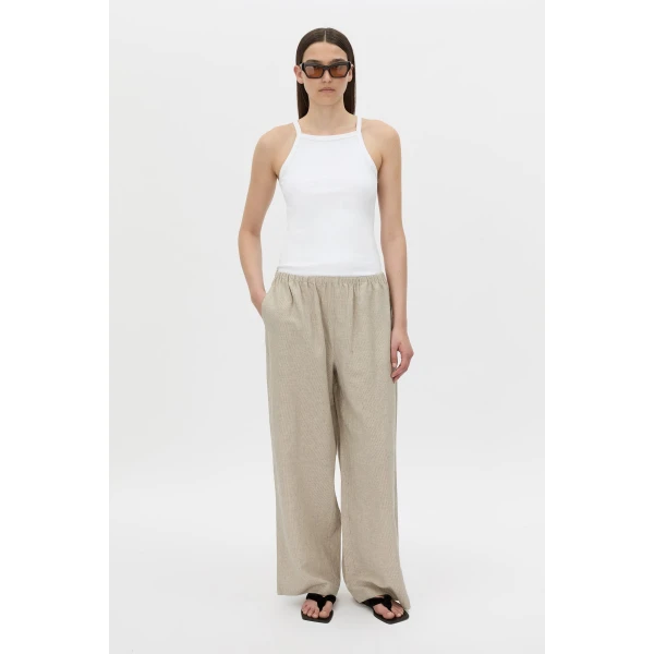 Camilla and Marc Phostre Relaxed Pant in Sand, view 2 | Wide leg pants | Luxury Shoes 