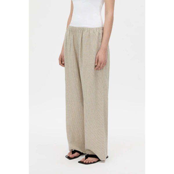 Camilla and Marc Phostre Relaxed Pant in Sand, view 3 | Wide leg pants | Luxury Shoes 