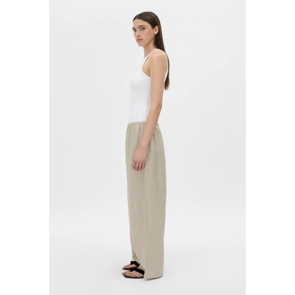 Camilla and Marc Phostre Relaxed Pant in Sand, view 6 | Wide leg pants | Luxury Shoes 