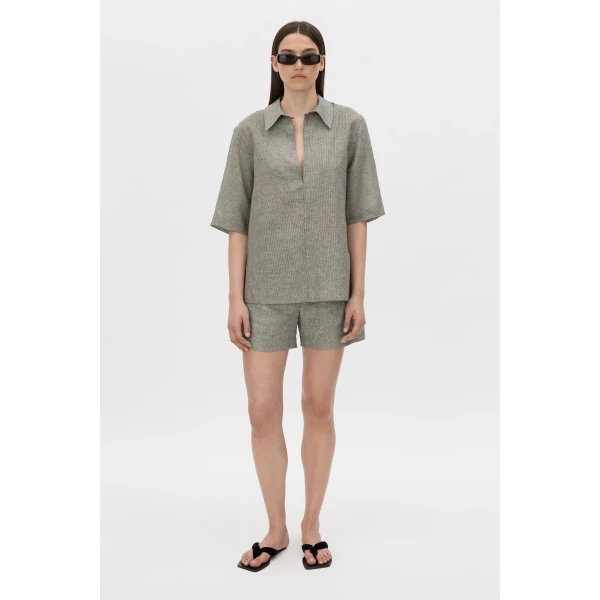 Camilla and Marc Phostre Tailored Short in Black and White, view 4 | Shorts | Luxury Shoes 