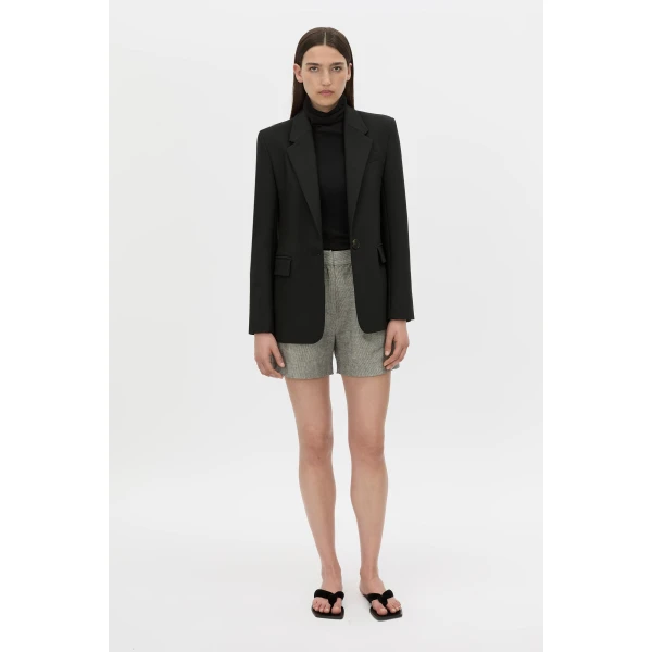 Camilla and Marc Phostre Tailored Short in Black and White, view 5 | Shorts | Luxury Shoes 
