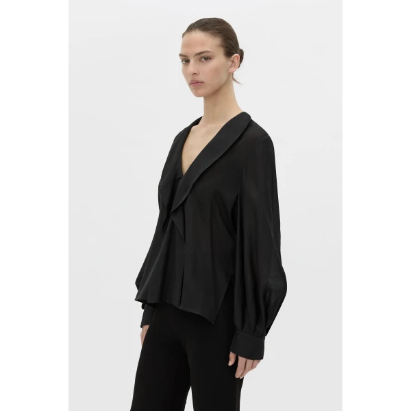 Camilla and Marc Rene Long Sleeve Top in Black, view 3 | Long Sleeve | Luxury Shoes 