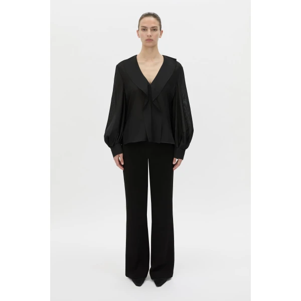 Camilla and Marc Rene Long Sleeve Top in Black, view 4 | Long Sleeve | Luxury Shoes 