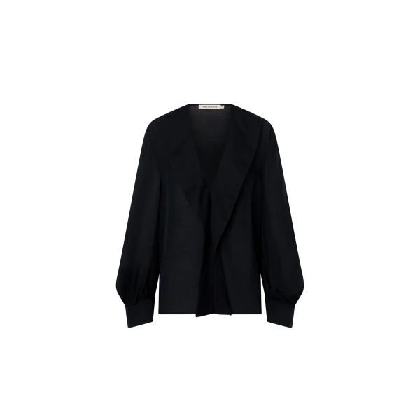 Rene Long Sleeve Top in Black