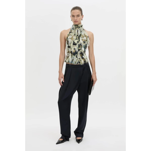 Camilla and Marc Reni Top in Navy Multi, view 2 | Sleeveless | Luxury Shoes 
