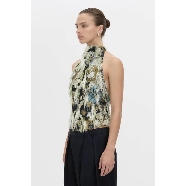 Camilla and Marc Reni Top in Navy Multi, view 3 | Sleeveless | Luxury Shoes 