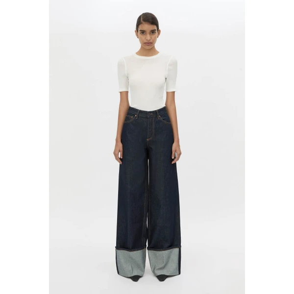 Camilla and Marc Riley Denim Jean in Indigo, view 4 | Denim | Luxury Shoes 
