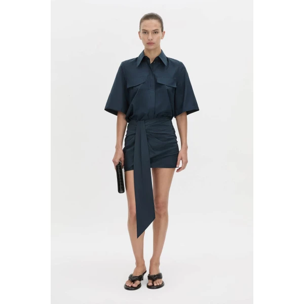 Camilla and Marc Sabi Mini Skirt in Navy, view 2 | Mini Skirts | Luxury Shoes 