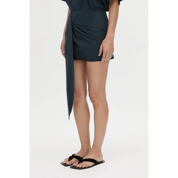 Camilla and Marc Sabi Mini Skirt in Navy, view 3 | Mini Skirts | Luxury Shoes 