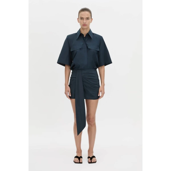 Camilla and Marc Sabi Mini Skirt in Navy, view 4 | Mini Skirts | Luxury Shoes 