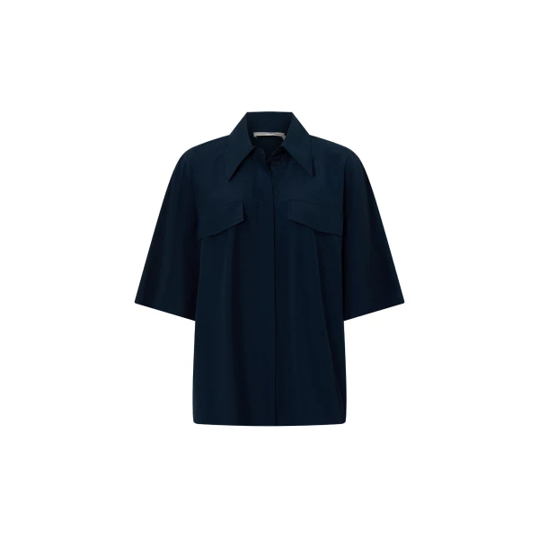 Camilla and Marc Sabi Short Sleeve Shirt in Navy | Shirts | Luxury Shoes 