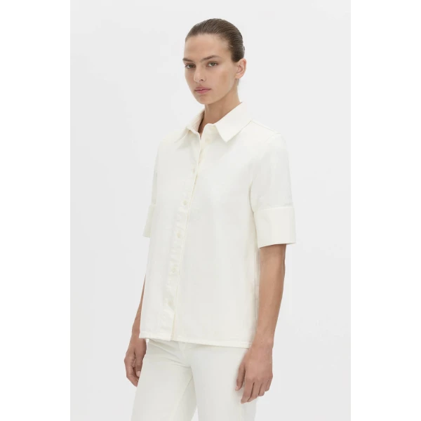 Camilla and Marc Santos Denim Shirt in Salt, view 3 | Shirts | Luxury Shoes 