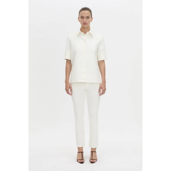 Camilla and Marc Santos Denim Shirt in Salt, view 5 | Shirts | Luxury Shoes 