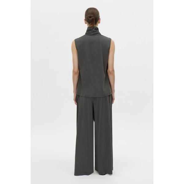 Camilla and Marc Senae Draped Knot Top in Charcoal, view 6 | Sleeveless | Luxury Shoes 