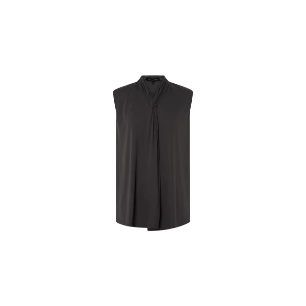 Senae Draped Knot Top in Charcoal