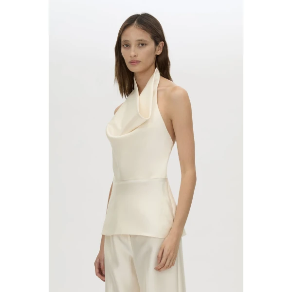 Camilla and Marc Sona Top in Cream, view 3 | Sleeveless | Luxury Shoes 