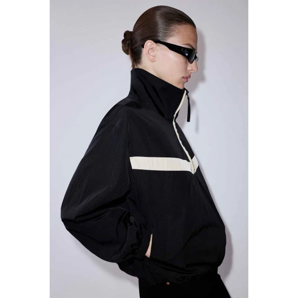 Camilla and Marc Storm Colour Block Pullover in Black and Bone, view 4 | Jackets | Luxury Shoes 