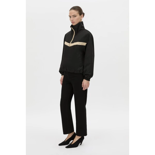 Camilla and Marc Storm Colour Block Pullover in Black and Bone, view 6 | Jackets | Luxury Shoes 