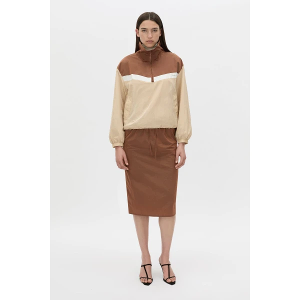 Camilla and Marc Storm Midi Skirt in Mocha, view 5 | Midi Skirts | Luxury Shoes 