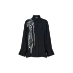 Camilla and Marc Suri Long Sleeve Shirt in Black Suri Print | Shirts | Luxury Shoes 