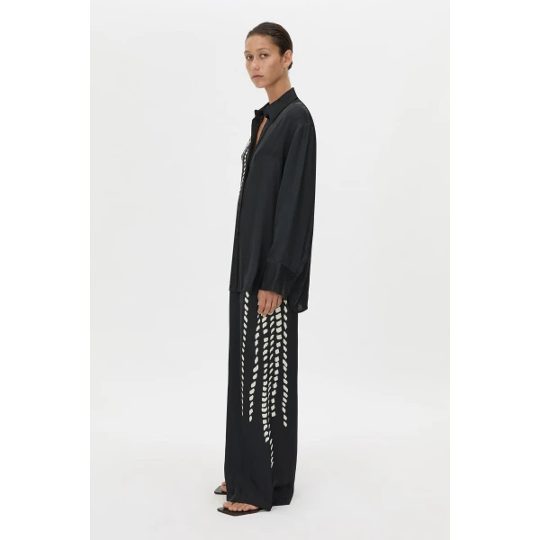 Camilla and Marc Suri Long Sleeve Shirt in Black Suri Print, view 5 | Shirts | Luxury Shoes 