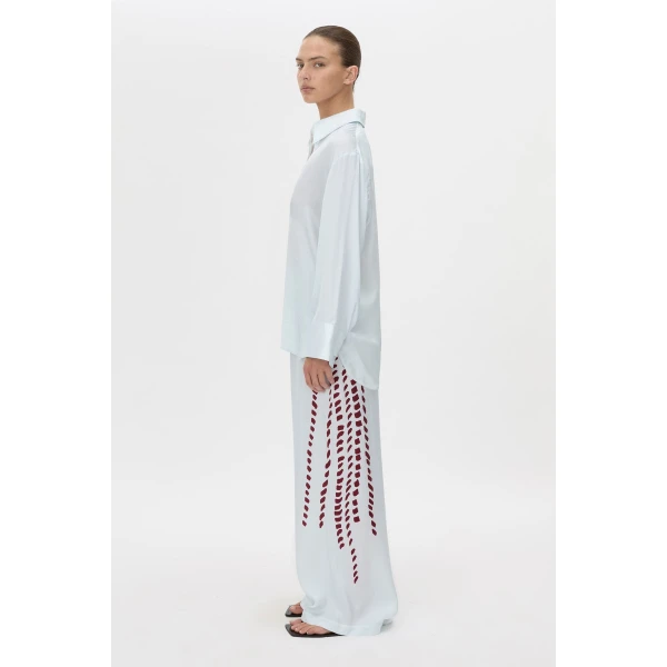 Camilla and Marc Suri Long Sleeve Shirt in Blue Suri Print, view 5 | Shirts | Luxury Shoes 