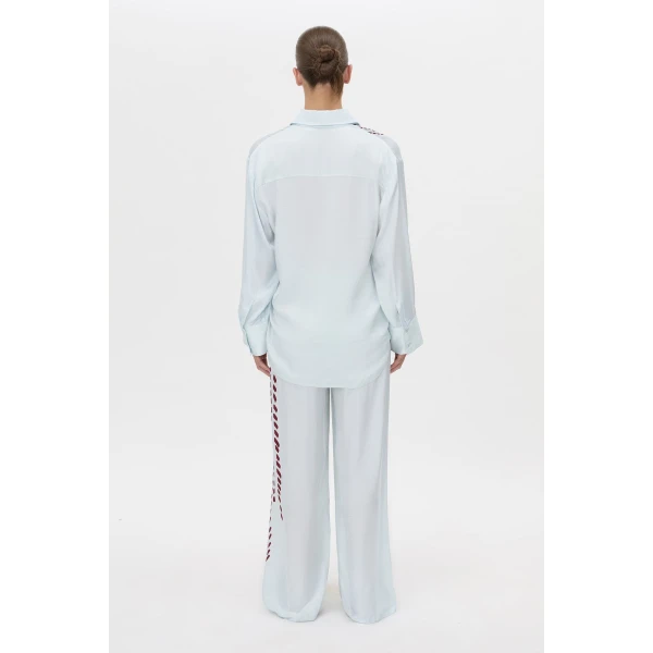 Camilla and Marc Suri Long Sleeve Shirt in Blue Suri Print, view 6 | Shirts | Luxury Shoes 