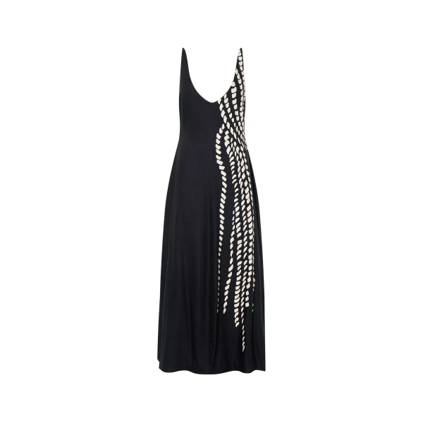 Camilla and Marc Suri Midi Dress in Black Suri Print | Midi Dresses | Luxury Shoes 