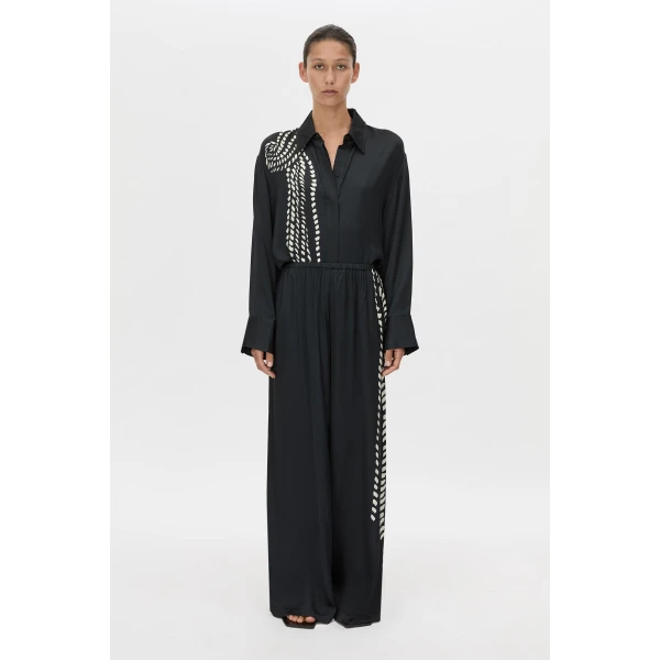 Camilla and Marc Suri Pant in Black Suri Print, view 4 | Pants | Luxury Shoes 